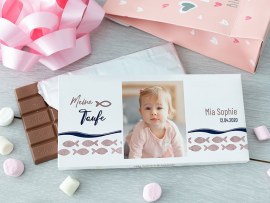 Schokolade als Gastgeschenk zur Taufe