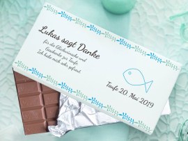 Personalisierte Schokolade zur Taufe