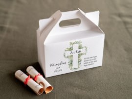 Süßigkeitenbox als Geldgeschenk zur Taufe