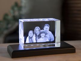 3D-Glasfoto Familie