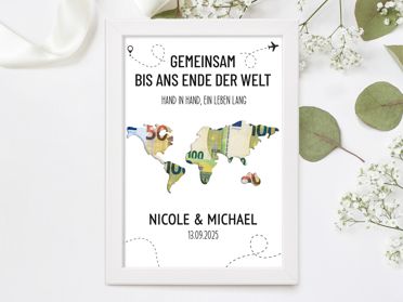 Geldgeschenk im Bilderrahmen