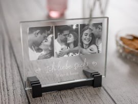 Glaskachel mit Fotogravur