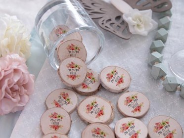 Astscheibe bedruckt Tischdeko