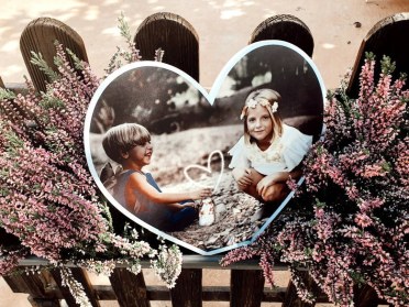 Dekobuchstabe Herz mit Fotos