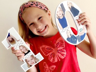 Dekozahlen mit Fotos