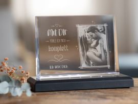 Glasfoto Valentinstagsgeschenk für Frauen