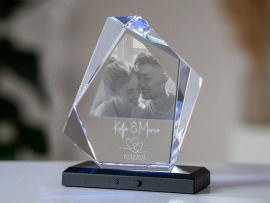 Foto-Glaskristall zum Valentinstag