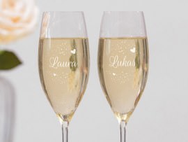 Gravierte Sektgläser