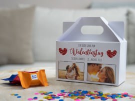 Personalisierte Süßigkeitenbox zum Valentinstag