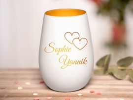 Graviertes Windlicht Valentinsgeschenk für Frauen