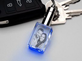 Glas-Schlüsselanhänger