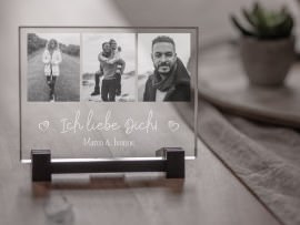 Glaskachel mit Foto Liebesgeschenk
