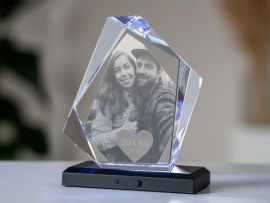 Foto-Glaskristall Valentinsgeschenk für Freund