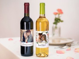 Weinetikett mit Foto