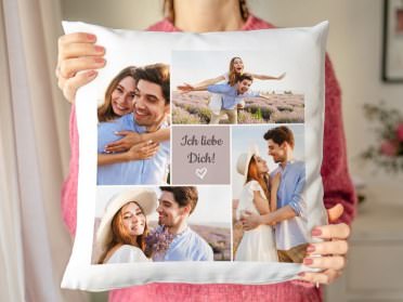 Paar-Kissenbezug Mit Liebesspruch – „Ich Liebe Dich Mehr“, 45 X 45 Cm, Leinen, Romantisches Geschenk