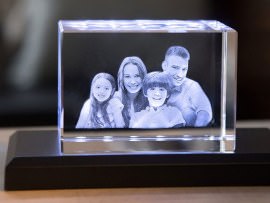 3D Glasfoto als Vatertagsgeschenk