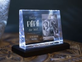 Glasfoto für den besten Papa