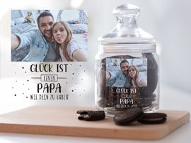 Bedrucktes Keksglas für Papa