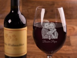 Graviertes Weinglas Geschenk zum Vatertag