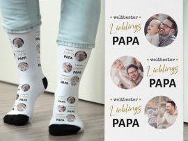 Foto-Socken als Vatertagsgeschenk