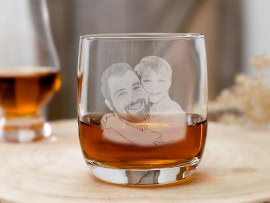Whiskyglas mit Fotogravur