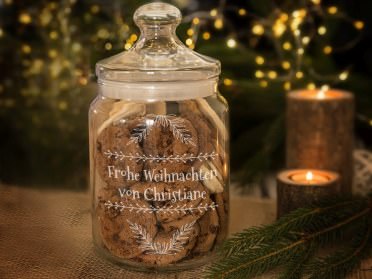Keksglas als Weihnachtsdeko