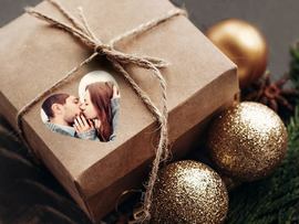 Weihnachtsaufkleber Herz