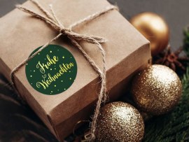 Kostenloses Weihnachtsetikett