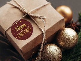 Weihnachtsaufkleber selbst gestalten