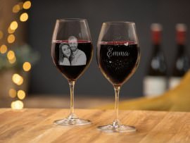 Gravierte Weingläser Weihnachtsgeschenke