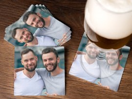 Bedruckte Bierdeckel