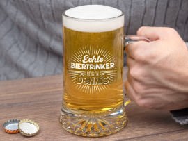 Gravierter Bierkrug
