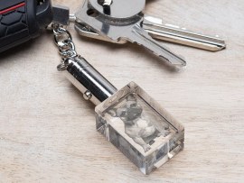 Glas-Schlüsselanhänger mit Foto