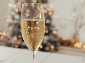 Sektglas mit Gravur