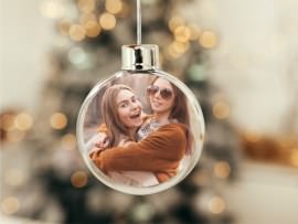 Weihnachtskugel mit Foto
