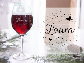 Weinglas mit Gravur persönliches Wichtelgeschenk